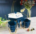 طقم شوربة 15 قطعة مع الاستاند - ألوان متعددة من أوكسفورد