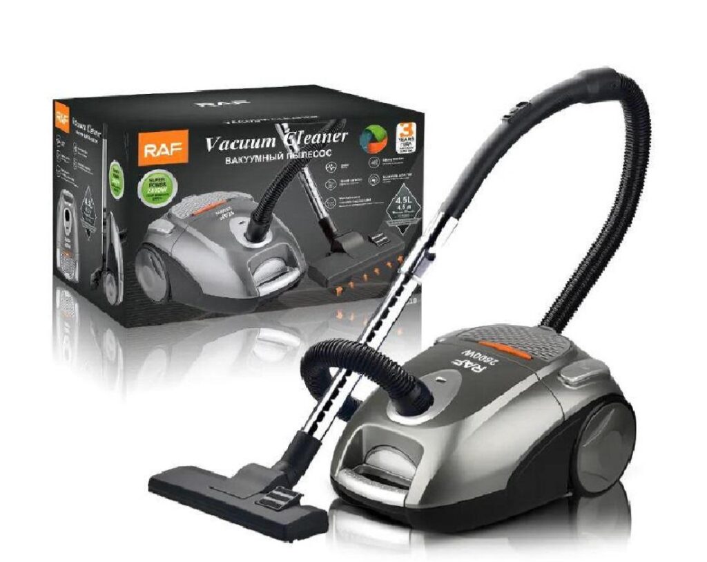 مكنسة كهربائية تربو من RAF – سعة 4.5 لتر – قدرة 2800 وات – أداء قوي