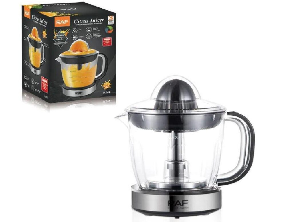 عصارة فواكه كهربائية RAF – موديل 612 – قدرة 1000 وات – تصميم عصري وقوة استخلاص عالية