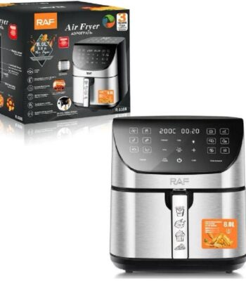 قلاية هوائية ديجيتال Wi-Fi 8 لتر – ماركة RAF – قدرة 1700 وات – شاشة لمس – تقنية بدون زيت