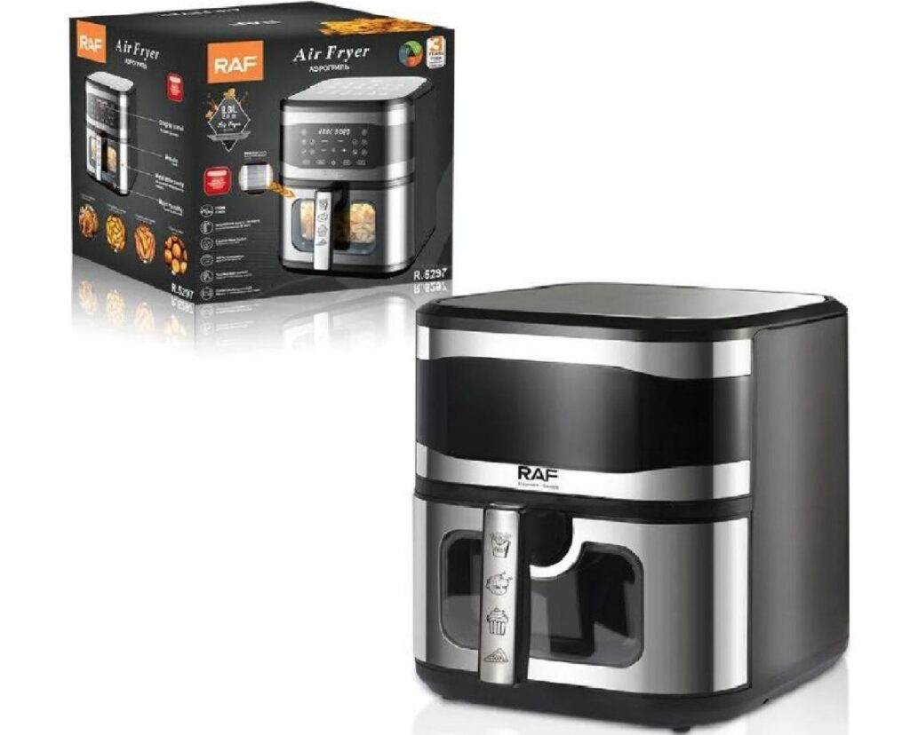 قلاية هوائية ديجيتال 8 لتر – ماركة RAF – قدرة 1700 وات – شاشة لمس – تقنية بدون زيت