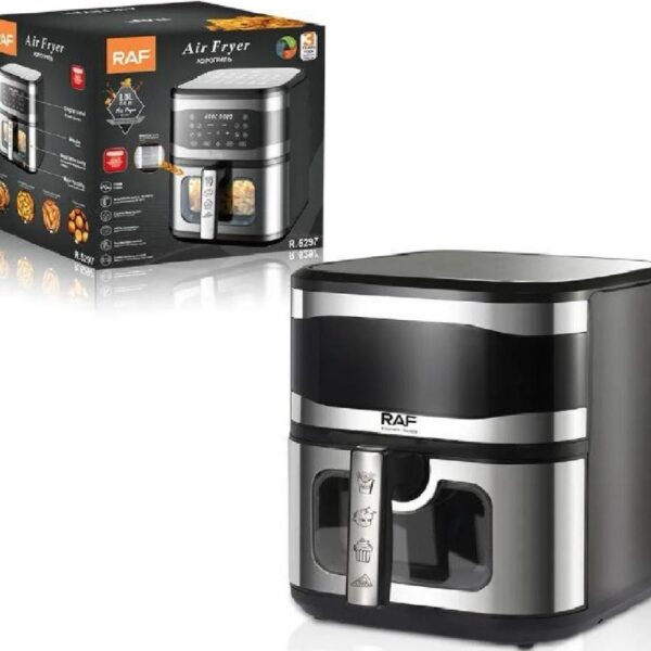 قلاية هوائية ديجيتال 8 لتر – ماركة RAF – قدرة 1700 وات – شاشة لمس – تقنية بدون زيت