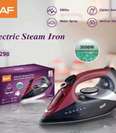 مكواة بخار 3000 وات – ماركة RAF – موديل 1298 – كي الملابس بسهولة وسرعة