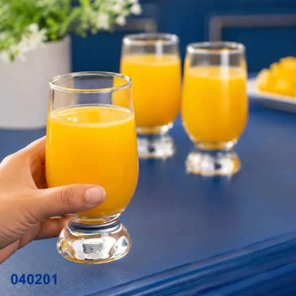 وسط أكواتك سادة 42972 تركي | كوب زجاج شفاف للمياه والعصائر والمشروبات الباردة