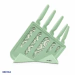 ⁦طقم سكاكين على رشاقة أرابيسك 6KF-02 الحاجة | 6 قطع مع حامل⁩ - الصورة ⁦2⁩