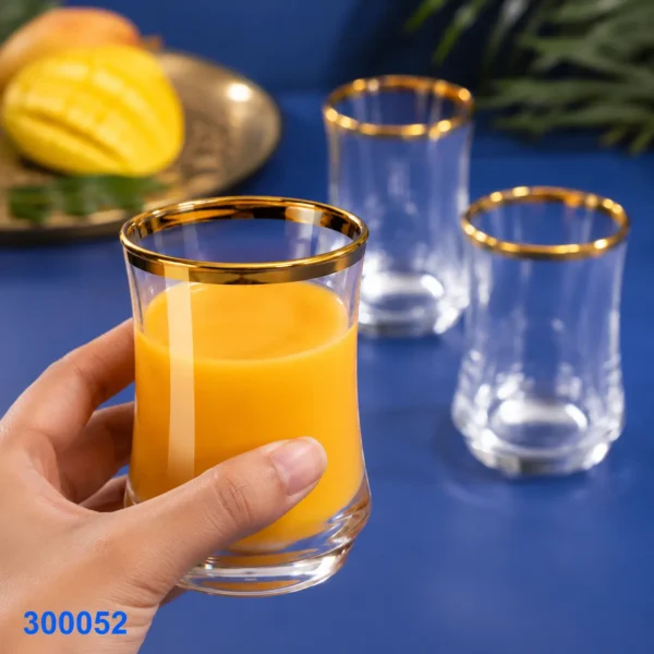 300052 | شاي لونا 355 مدهب زجاج تركي فاخر