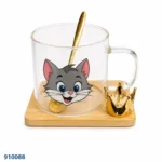⁦مج زجاج ديزني مع قاعدة خشب ومعلقة 088 | بيت الحاجة⁩ - الصورة ⁦3⁩