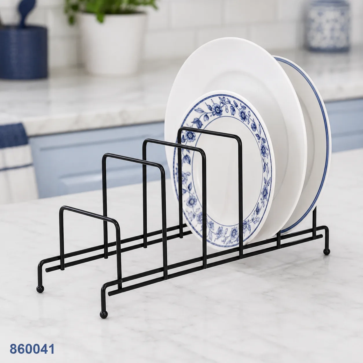 860041_2 حامل أطباق معدن أسود | بيت الحاجة - الصورة 1