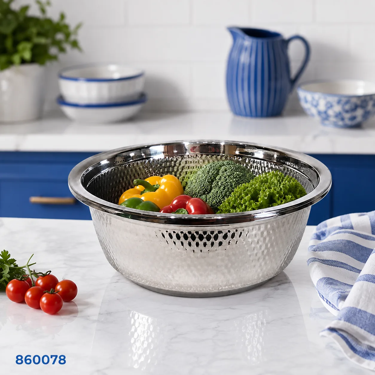 860078_1 صفاية استيل مدورة منقوشة | بيت الحاجة - Image 1