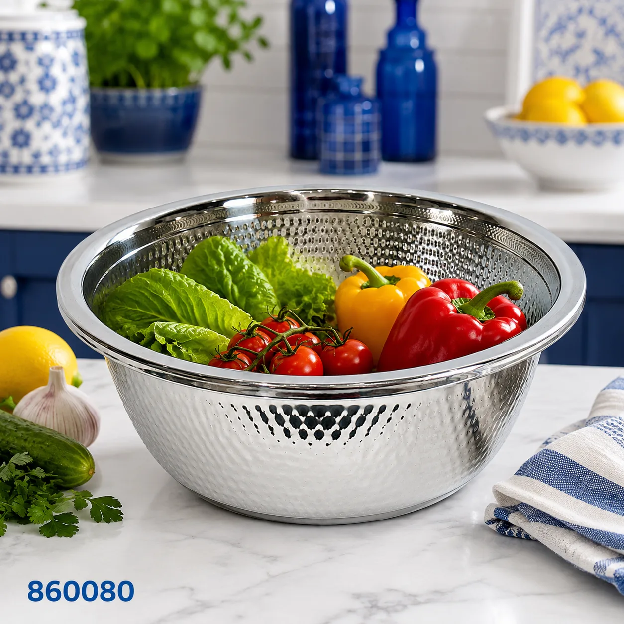 860080_1 صفاية استيل مدورة منقوشة | بيت الحاجة - Image 1