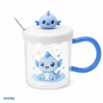 مج زجاج ديزني Stitch بغطاء سيليكون ومعلقة كود 182 | بيت الحاجة - Image 2