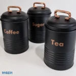 ⁦طقم علب توابل معدن 3 قطعة يد روز جولد كود 910231 | بيت الحاجة⁩ - الصورة ⁦2⁩