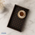 طقم صواني جلد وخشب 3 قطع 2238 | بيت الحاجة