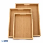 طقم صواني خشب لوكس بامبو 3 قطع بكيرف 2241 | بيت الحاجة - Image 3