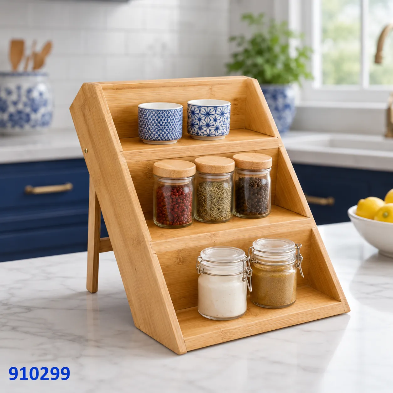 910299 ستاند توابل سلم بامبو كبير 2243 | بيت الحاجة - الصورة 1