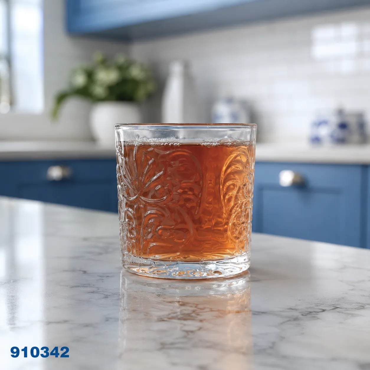 910342 كوب شاي زجاج منقوش 342 | بيت الحاجة - Image 1
