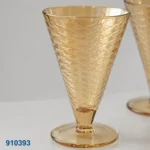 كاس آيس كريم زجاج عسلي 393 منقوش | بيت الحاجة - Image 3