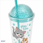 ⁦كوب أطفال شفاف بغطاء تركواز وشفاطة Play Time | بيت الحاجة⁩ - الصورة ⁦2⁩