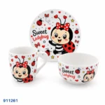 ⁦طقم إفطار أطفال 3 قطع بتصميم Sweet Ladybug | بيت الحاجة⁩ - الصورة ⁦3⁩