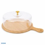 ⁦صنية بيتزا خشب غطاء اكريلك | بيت الحاجة⁩ - الصورة ⁦3⁩