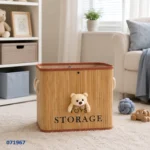 باسكت تخزين بامبو للأطفال بتفصيلة دب | بيت الحاجة