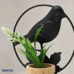 ⁦ورد صناعى ديكور اسود معدن عصفورة | بيت الحاجة⁩ - الصورة ⁦2⁩