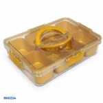 ⁦علبة فواكة ذهبى اكريلك 8 عين 2840 | بيت الحاجة⁩ - الصورة ⁦2⁩