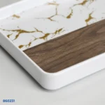 ⁦صنية ميلامين 3 ق لوكس ماربل 2628 | بيت الحاجة⁩ - الصورة ⁦2⁩