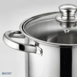 ⁦طقم حلل استيل مرتفع 12 ق غطاء زجاج 3970 | بيت الحاجة⁩ - الصورة ⁦3⁩
