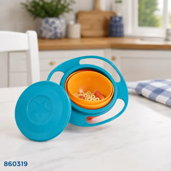 طبق اكل اطفال متحرك بالغطاء 2675 | بيت الحاجة