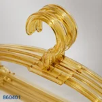 ⁦طقم شماعات ملابس بلاستيك كهرماني شفاف | بيت الحاجة⁩ - الصورة ⁦3⁩