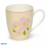 ⁦مج سيراميك بنقشة زهور وردية | بيت الحاجة⁩ - الصورة ⁦2⁩