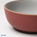 ⁦بولة ميلامين حمراء ورمادية بحافة ذهبية | بيت الحاجة⁩ - الصورة ⁦3⁩