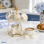 طقم مج كابتشينو طبق فيونكة 2521 | بيت الحاجة